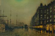 Atkinson Grimshaw Liverpool Quay by Moonlight China oil painting reproduction